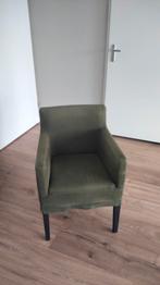 Set van 4 Soho eetkamerstoelen met groene stoffering, Gebruikt, Overige kleuren, Ophalen of Verzenden, Vier