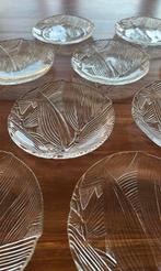 10 kristallen gebaksbordjes, Ophalen of Verzenden