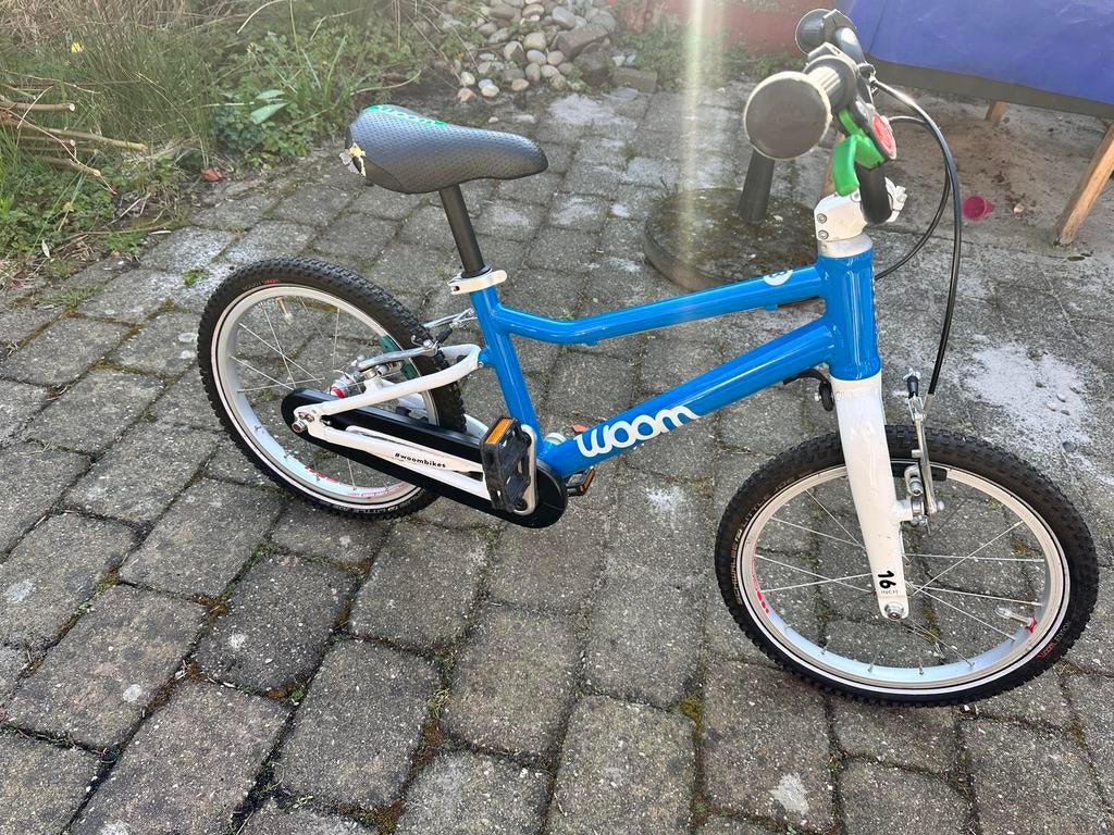 Woom 3 kinderfiets - Blauw, 16 inch, Fietsen en Brommers, Fietsen | Kinderfietsjes, Ophalen, Gebruikt, 16 tot 20 inch
