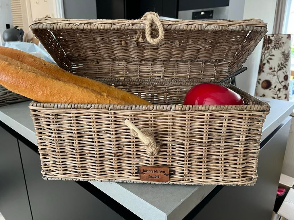 Riviera Maison Rieten Broodmand - Stijlvol en Praktisch, Overige typen, Riviera Maison, Ophalen, Beige