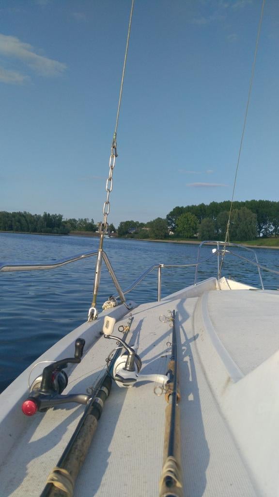 Zeil boot wit merk juette 7m incl 2x grootzeil 2x fok, Watersport en Boten, Ophalen of Verzenden, Gebruikt