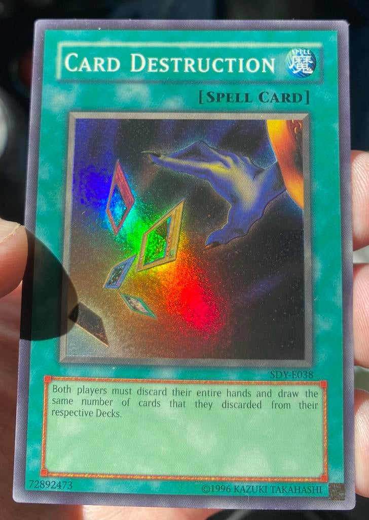 Yu-Gi-Oh! Card Destruction SDY Old Print !, Ophalen of Verzenden, Gebruikt, Losse kaart, Foil