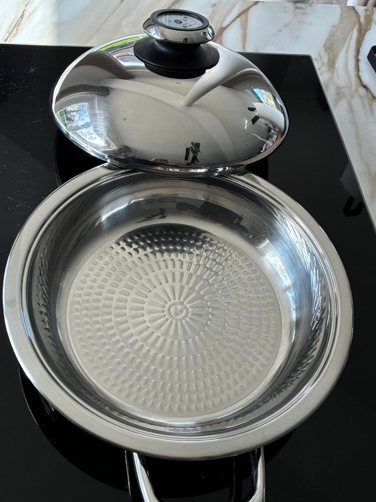 AMC hotpan 28 cm 3 liter premium systeem, Huis en Inrichting, Keuken | Potten en Pannen, Overige materialen, Gebruikt, Ophalen of Verzenden