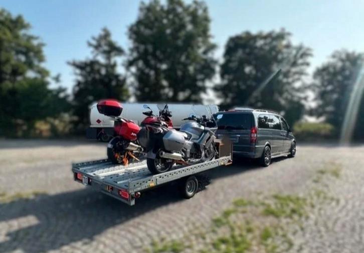 Te Huur Stema motortrailer voor 3 motoren extra lang 301cm, Motoren, Accessoires | Overige, Ophalen