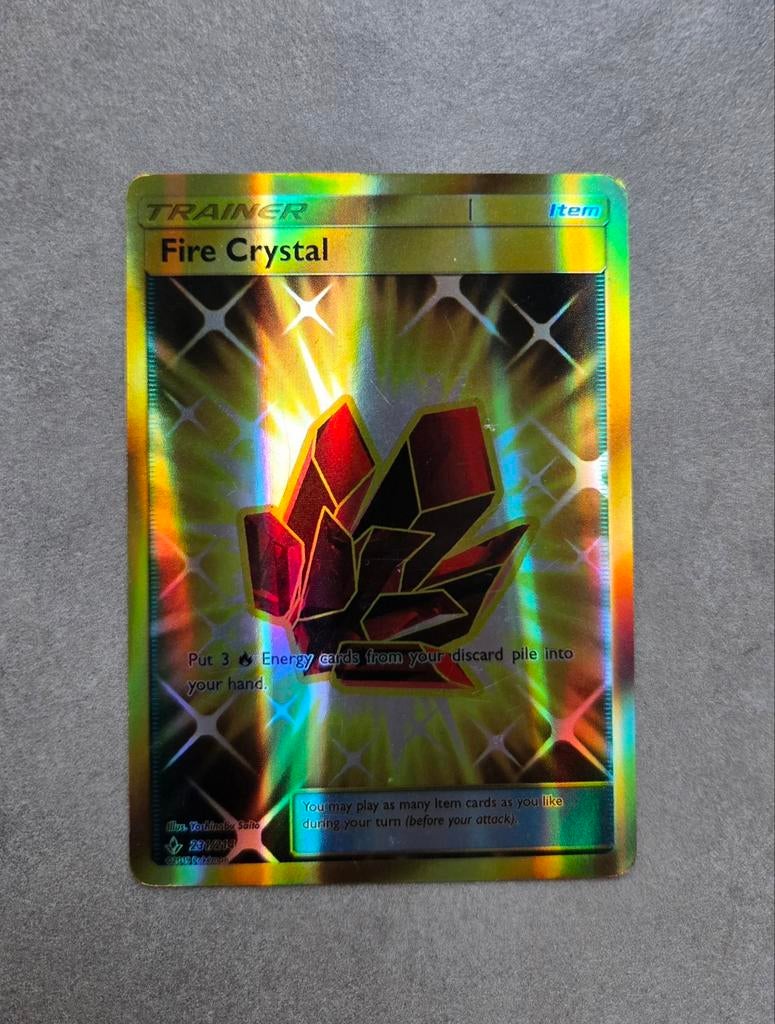 Pokémon kaart Trainer Fire Crystal, Ophalen of Verzenden, Zo goed als nieuw