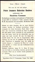 Houben Peter Joannes Hub. Nederweert 1889-1959 Venlo, Ophalen of Verzenden