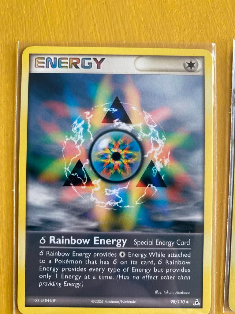 Pokémon Kaarten: Rainbow Energy, Spinda, Mamoswine, Ophalen, Gebruikt, Meerdere kaarten