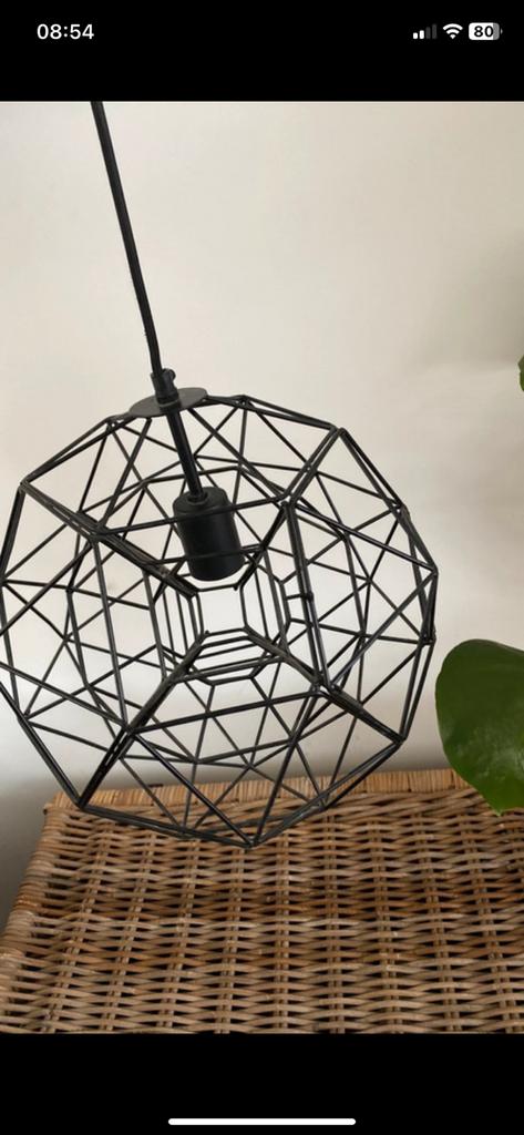 Hanglamp pols potten, 25 tot 50 cm, Zwart, Ophalen of Verzenden, Zo goed als nieuw