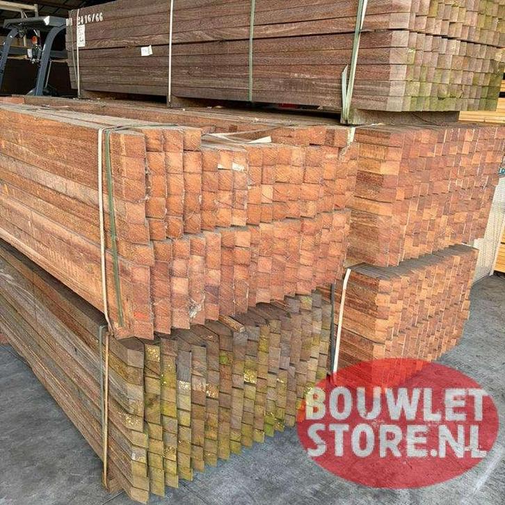 Hardhouten palen tuinpalen | 60 x 60 mm | tuinhout | 3500mmn, Tuin en Terras, Palen, Balken en Planken, Nieuw, Palen, 250 cm of meer