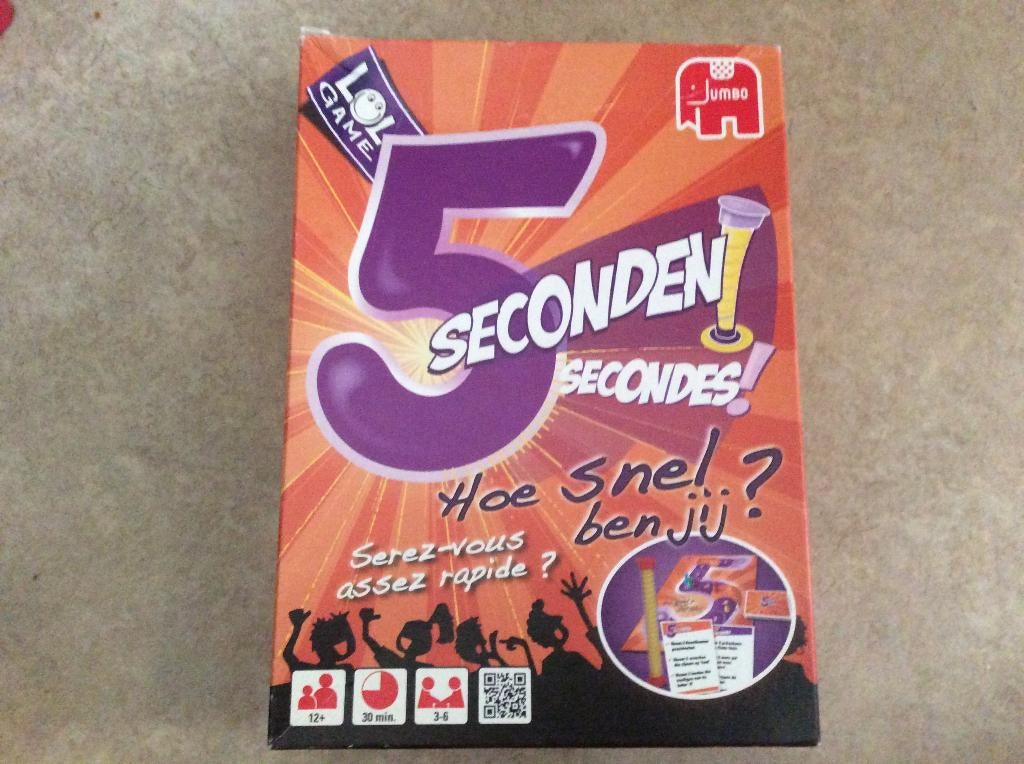 5 seconden spel. van Jumbo. Nederlands en Frans, Hobby en Vrije tijd, Vijf spelers of meer, Ophalen of Verzenden, Jumbo