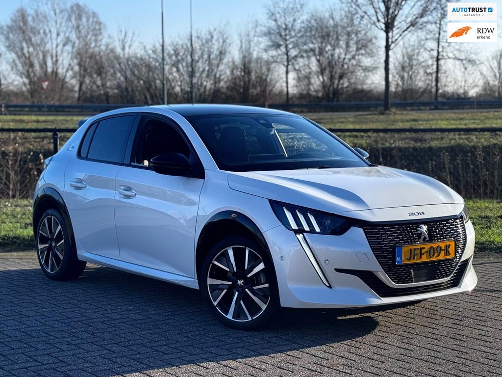 Peugeot 208 1.2 GT-Line+Automaat+Carplay+Virtual+Sfeerverlic, Auto's, 101 pk, Gebruikt, Euro 6, Wit