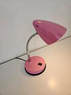 Roze metalen lampje ~ bureaulampje/nachtlampje/tafellampje, Gebruikt, Ophalen of Verzenden, Metaal, Minder dan 50 cm