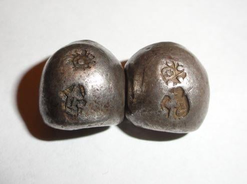 Baht Thailand Siam Bullet Money kogelgeld zilver, Ophalen of Verzenden, Zuidoost-Azië, Losse munt, Zilver