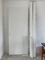 Niveau opdekdeur met kozijn en bovenraam, Ophalen, 80 tot 100 cm, 215 cm of meer, Binnendeur