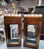 2 x leuke lantaarns ca 18 x 12 x 49 hoog, Ophalen of Verzenden, Koper of Brons