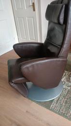 Leren draai Relax Fauteuil, Huis en Inrichting, Fauteuils, Gebruikt, Ophalen of Verzenden, 50 tot 75 cm, Leer