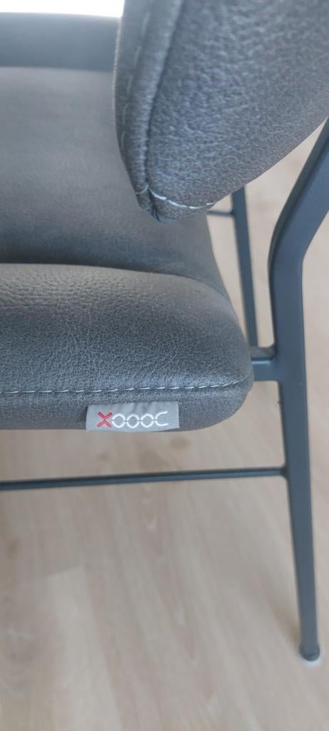 Eetkamerstoelen 6 stuks, Gebruikt, Stof, Ophalen of Verzenden, Grijs