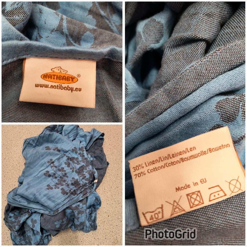 Natibaby Draagdoek Clover - 30% Linnen, 70% Katoen, Overige merken, Draagdoek, Gebruikt, Ophalen of Verzenden