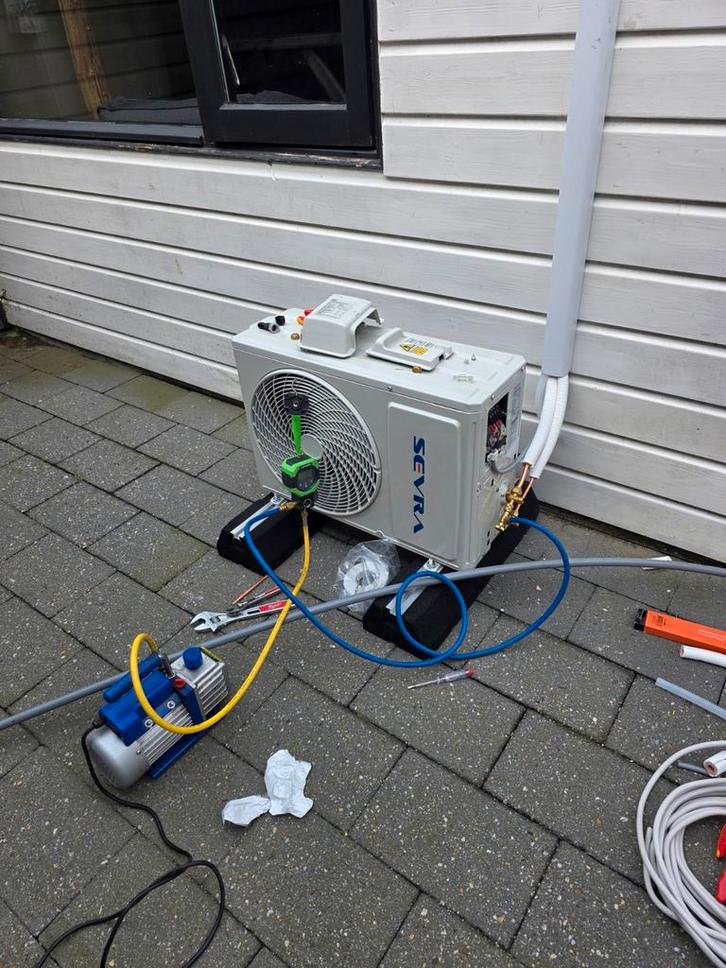 SEVRA Split Unit 3.5 KW Airco met WiFi en Montage, Witgoed en Apparatuur, Airco's, Nieuw, Wandairco, 100 m³ of groter, 3 snelheden of meer