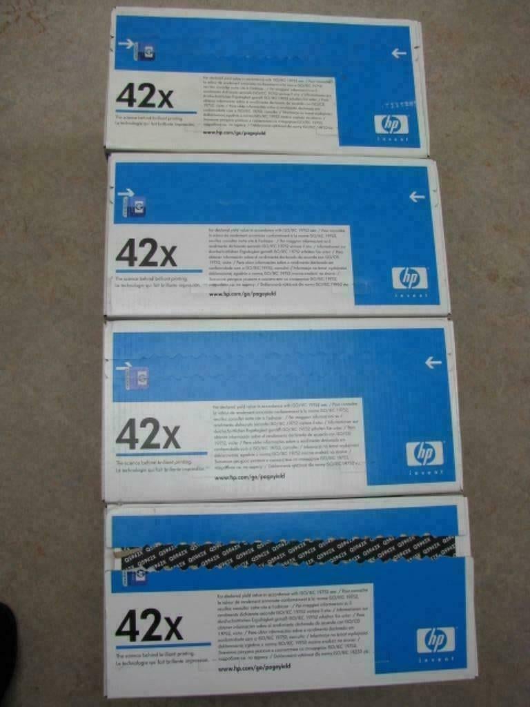4 nieuwe toners HP Q5942X High Capacity (HP 42X) HP 4250-435, Ophalen of Verzenden, Nieuw, Toner, HP (ORIGINEEL)