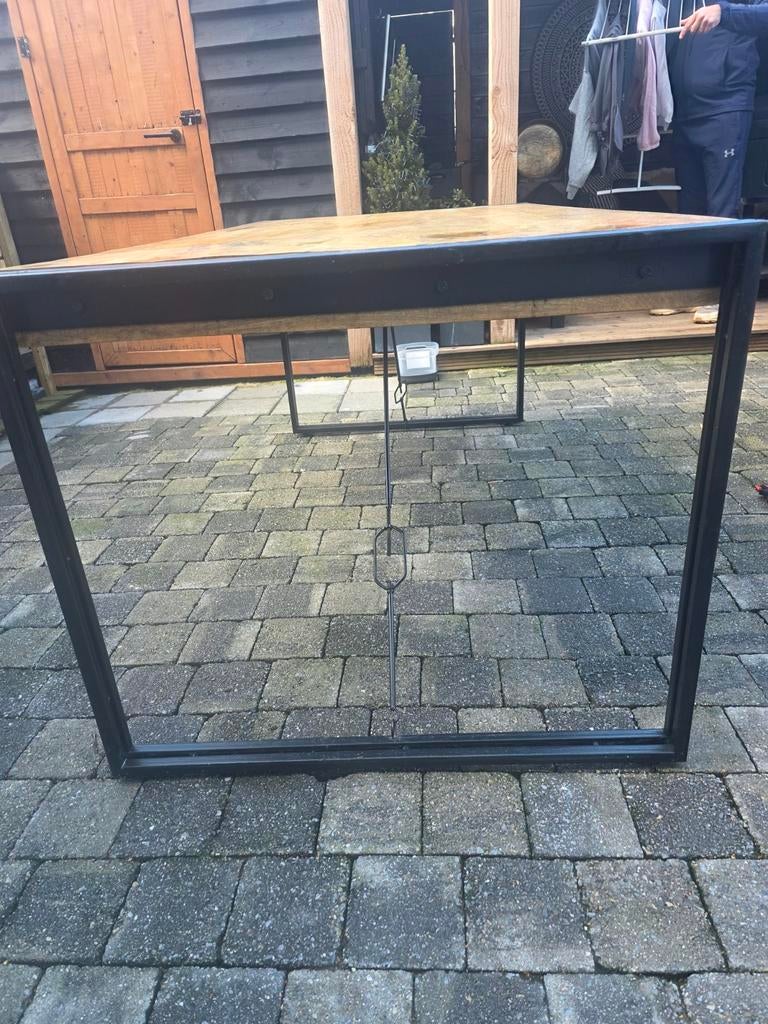 Eettafel mangohout, Huis en Inrichting, Tafels | Eettafels, Gebruikt, 150 tot 200 cm, Rechthoekig, 50 tot 100 cm