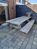 Prachtige, stevig en grote picknicktafel!, Tuin en Terras, Ophalen, Gebruikt, Rechthoekig, Hout