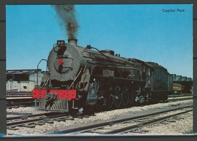 Locomotief Capitol Park 4-8-2 Foto-Ansichtkaart Trein t-183, Ophalen of Verzenden, Zo goed als nieuw, Trein, Kaart of Prent