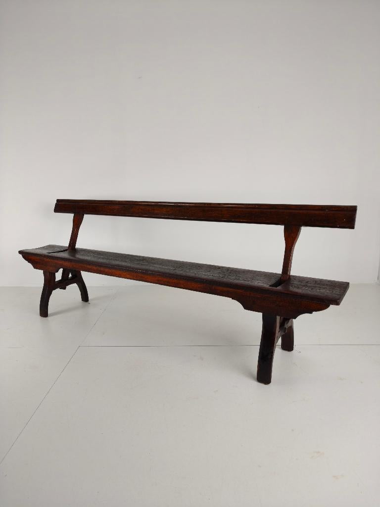 Victoriaanse pitch pine spoorwegbank – Halstead’s, Todmorden, Ophalen of Verzenden