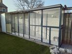 Aluminium volière antraciet met trespa achterwand, Ophalen, Gebruikt, Aluminium, Volière