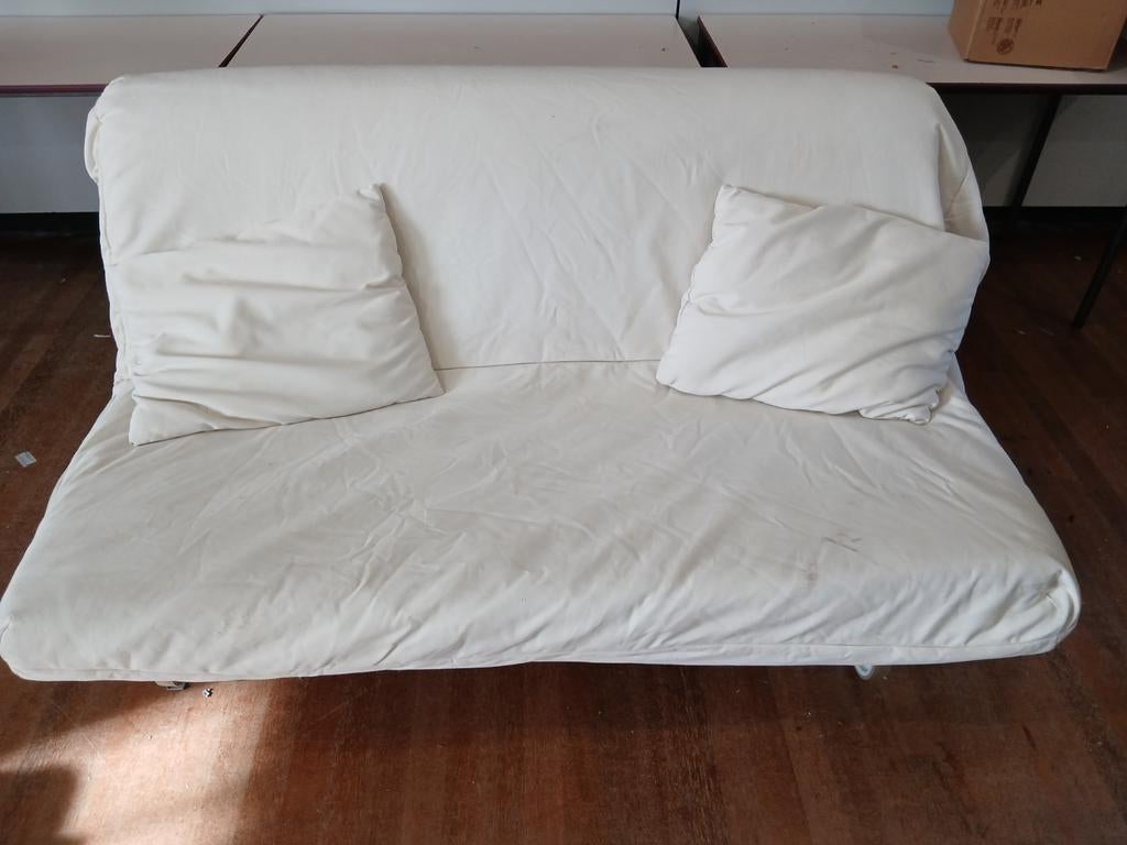 Ikea slaapbank bedbank, 2 persoons, lengte 205 cm, Ophalen, Gebruikt, Tweepersoons, 140 cm