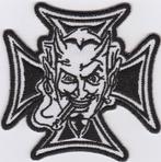 Iron Cross Devil stoffen opstrijk patch embleem #3, Motoren, Ophalen of Verzenden, Nieuw