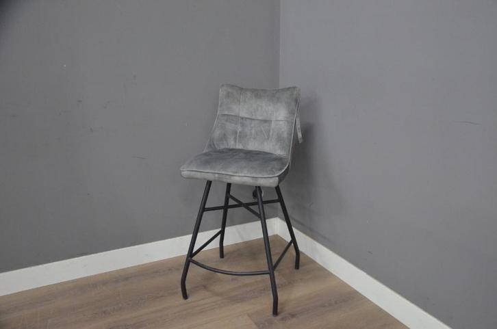 Barstoel Job Antraciet, Huis en Inrichting, Barkrukken, Nieuw, 60 tot 90 cm, 1 kruk, Verzenden