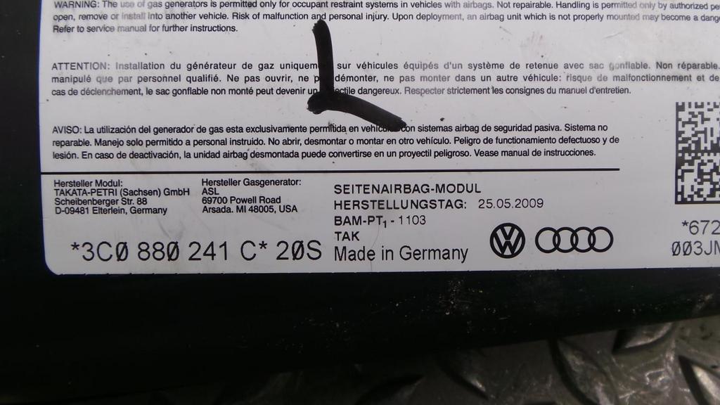 VOLKSWAGEN PASSAT 2.0 TDI Trendl. Blue AIRBAG LINKS 2009, Ophalen of Verzenden, Gebruikt, Stiba lid