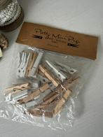 NIEUW > 24 x Riviera Maison Mini Knijpertjes (bruin / wit), Verzenden, Nieuw, Overige thema's