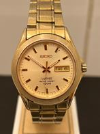 Seiko V743-8850 Sapphire Goudkleurig 35mm, Gebruikt, Staal, Polshorloge, Ophalen of Verzenden