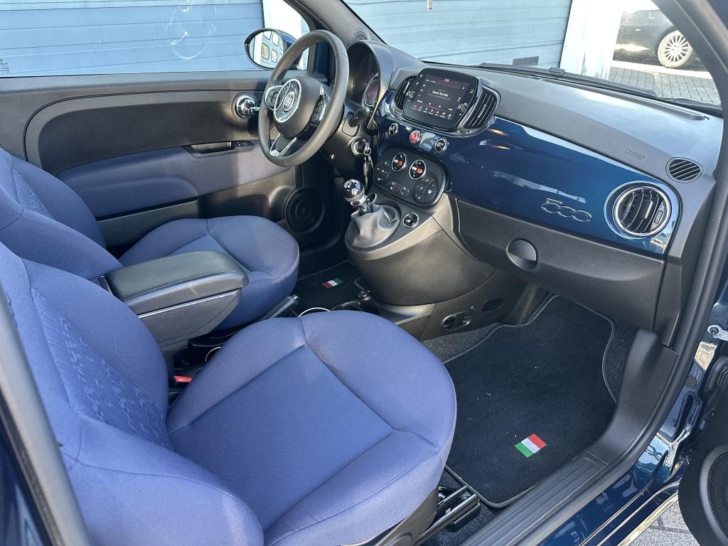 Fiat 500 1.0 Hybrid Club Carplay Climate Cruise Parkeersenso, Voorwielaandrijving, Stof, Euro 6, Bedrijf