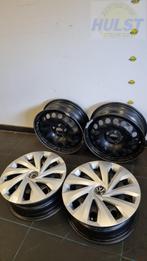 4 gebruikte originele VW velgen met wieldoppen, Ophalen, Gebruikt, 15 inch, Velg(en)