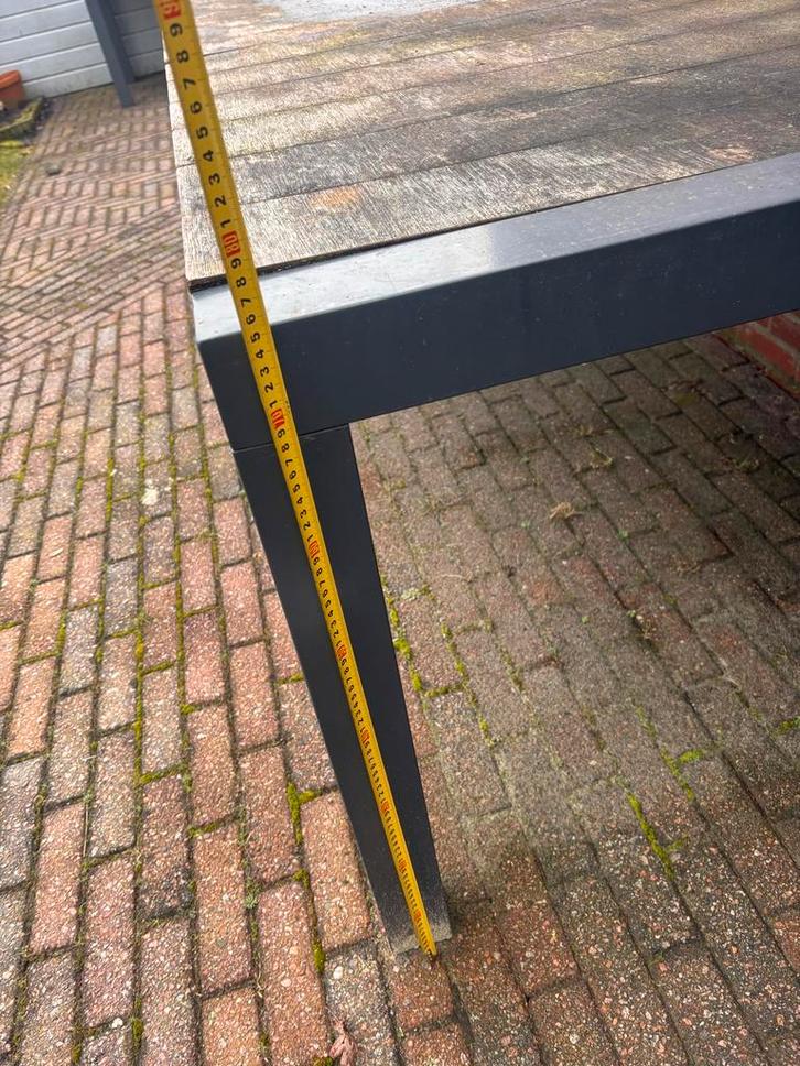 Tuintafel - Nieuw blad nodig (180x100x75cm), Tuin en Terras, Tuintafels, Gebruikt, Rechthoekig, Metaal, Ophalen