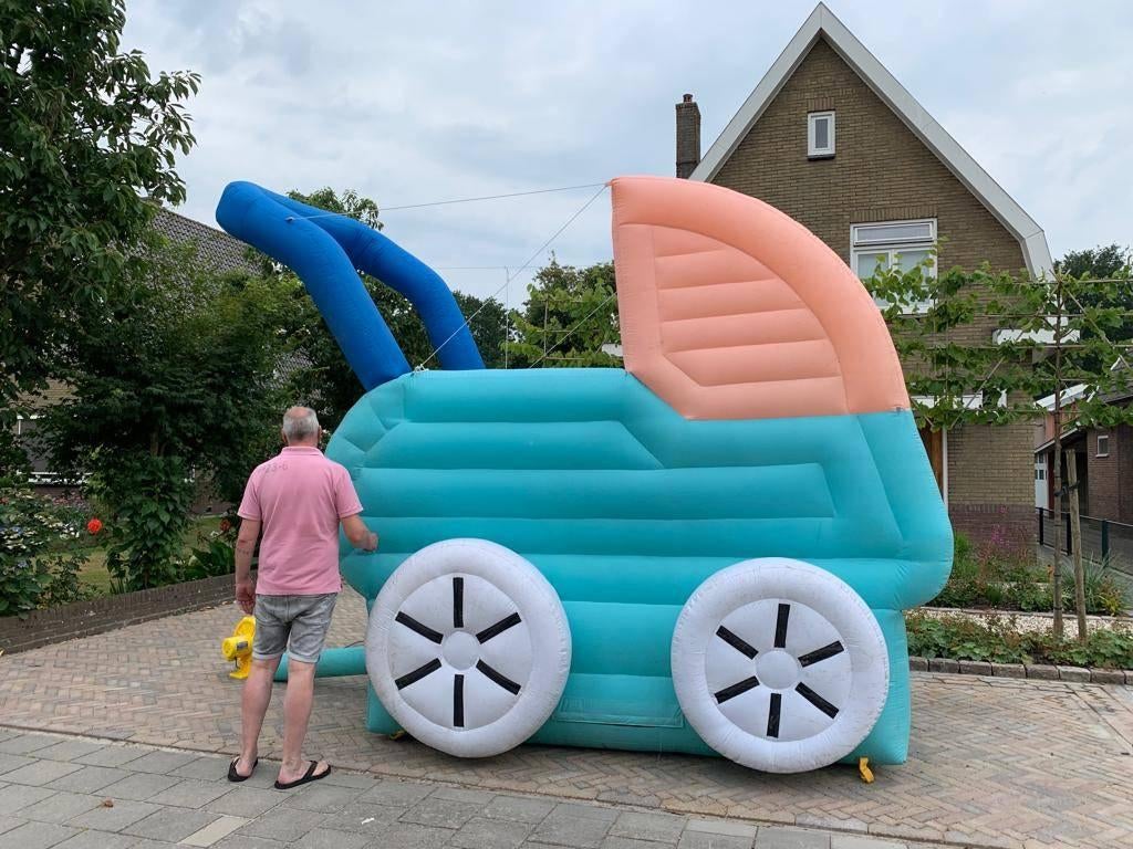 *baby hart kinderwagen ooievaar mascotte kostuum beschuit, Kinderen en Baby's, Kraamcadeaus en Geboorteborden, Ophalen, Nieuw