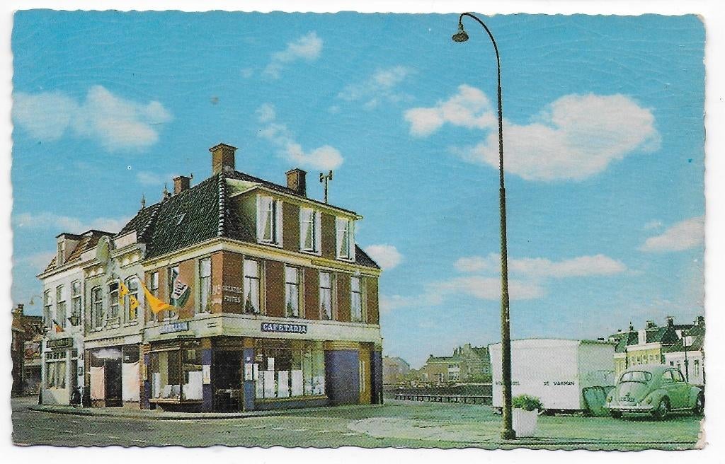 Lemmer Cafetaria Lienos Oude Ongelopen Ansichtkaart ( B6322), Ophalen of Verzenden, 1960 tot 1980, Ongelopen, Friesland