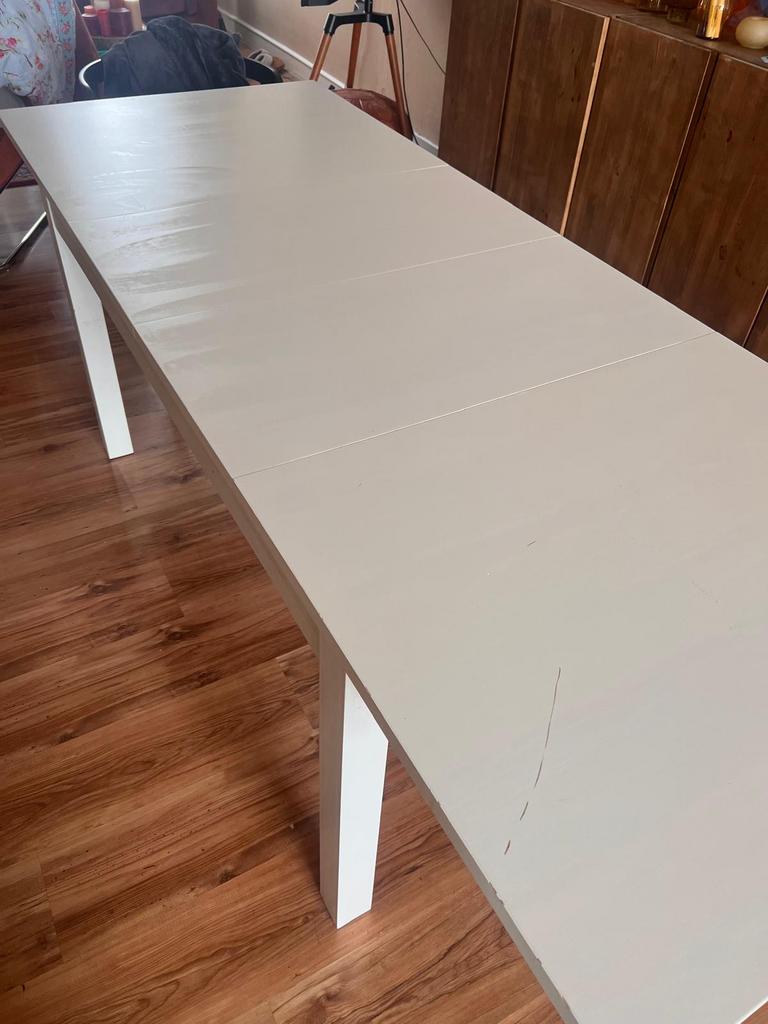 Ikea eettafel uitschuifbaar van 140 tot 220, Ophalen, Gebruikt, 200 cm of meer, 50 tot 100 cm