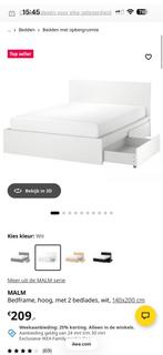 IKEA tweepersoonsbed 180x200 GRATIS ophalen, Gebruikt, Wit, Tweepersoons, Ophalen of Verzenden