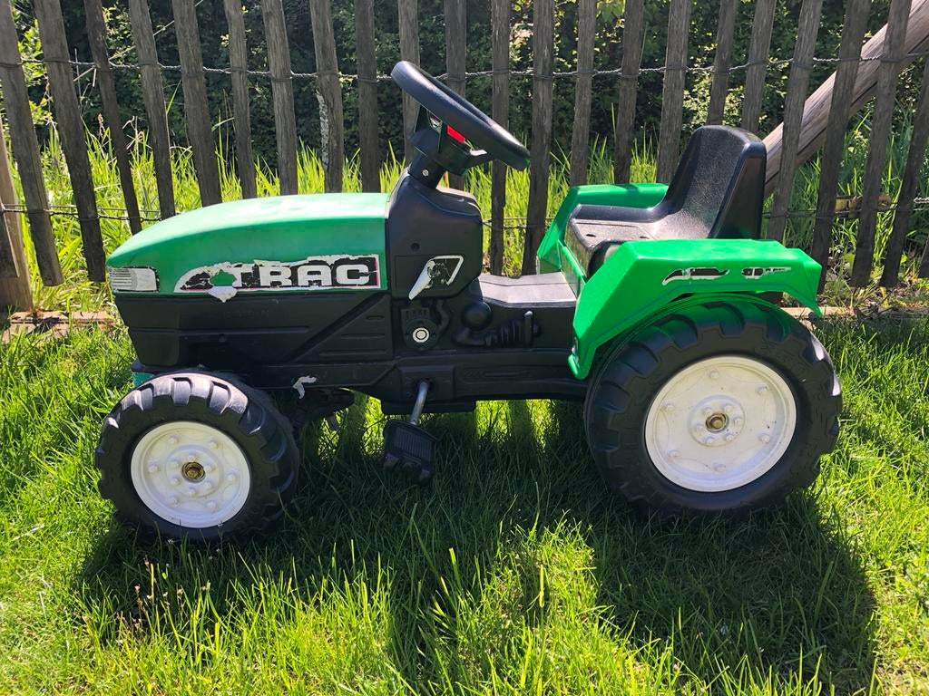 Kleine traptrekker met aanhanger, Ophalen, Gebruikt