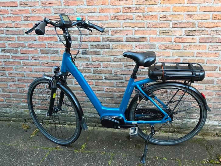 Elektrische damesfiets, Qwic MN7. Middenmotor, Fietsen en Brommers, Elektrische fietsen, Zo goed als nieuw, Qwic, 47 tot 51 cm