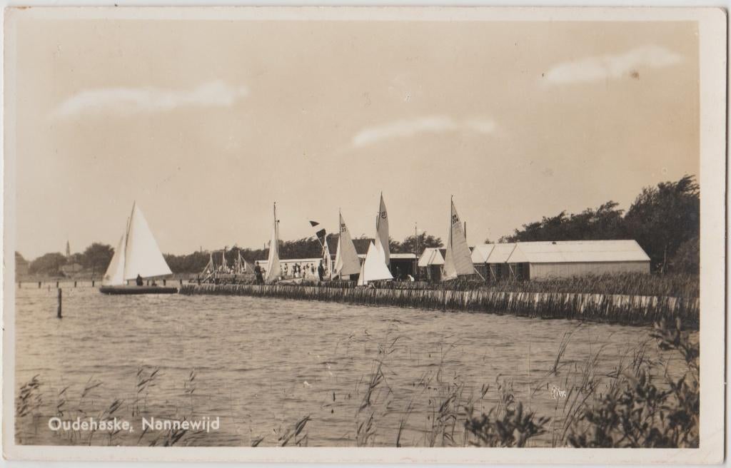 1930 ? oudehaske nannewijd zeilen zeilsport friesland zeilen, Ophalen of Verzenden, 1920 tot 1940, Gelopen, Friesland