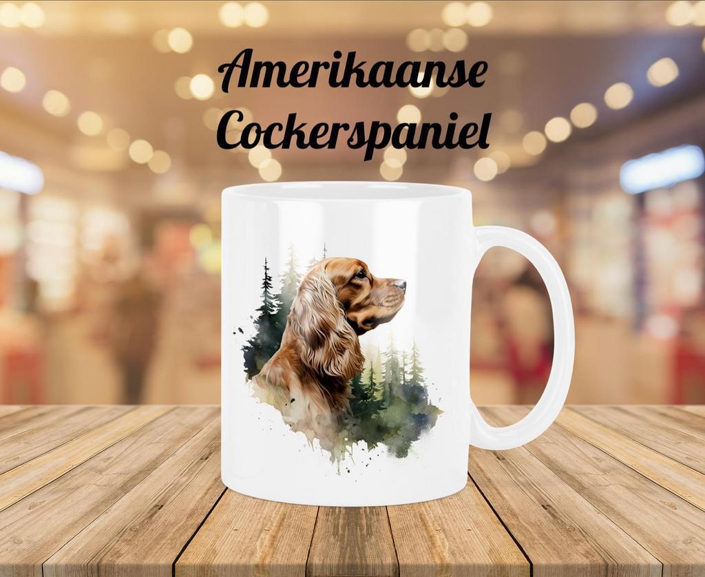 Amerikaanse Cockerspaniël profiel mok, Verzenden, Nieuw, Overige stijlen, Kop(pen) en/of Schotel(s)