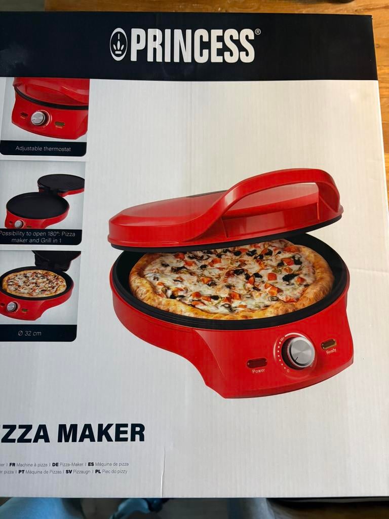 Nieuw in doos princess pizza maker, Witgoed en Apparatuur, Gourmetstellen, Ophalen of Verzenden, Nieuw, Minder dan 4 personen