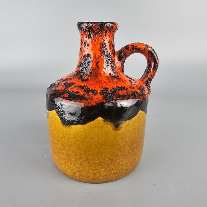 Vintage West-Duitse Fat Lava vaas. Marei, 4300 oranje bruin, Antiek en Kunst, Antiek | Vazen, Ophalen of Verzenden