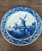 Delfts Blauw Handgeschilderd Bord met Molens, Ophalen