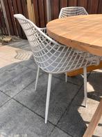 Nieuw acaciahouten tuinset met stoelen zandkleur, Tuin en Terras, Ophalen, 4 zitplaatsen, Eettafel, Nieuw